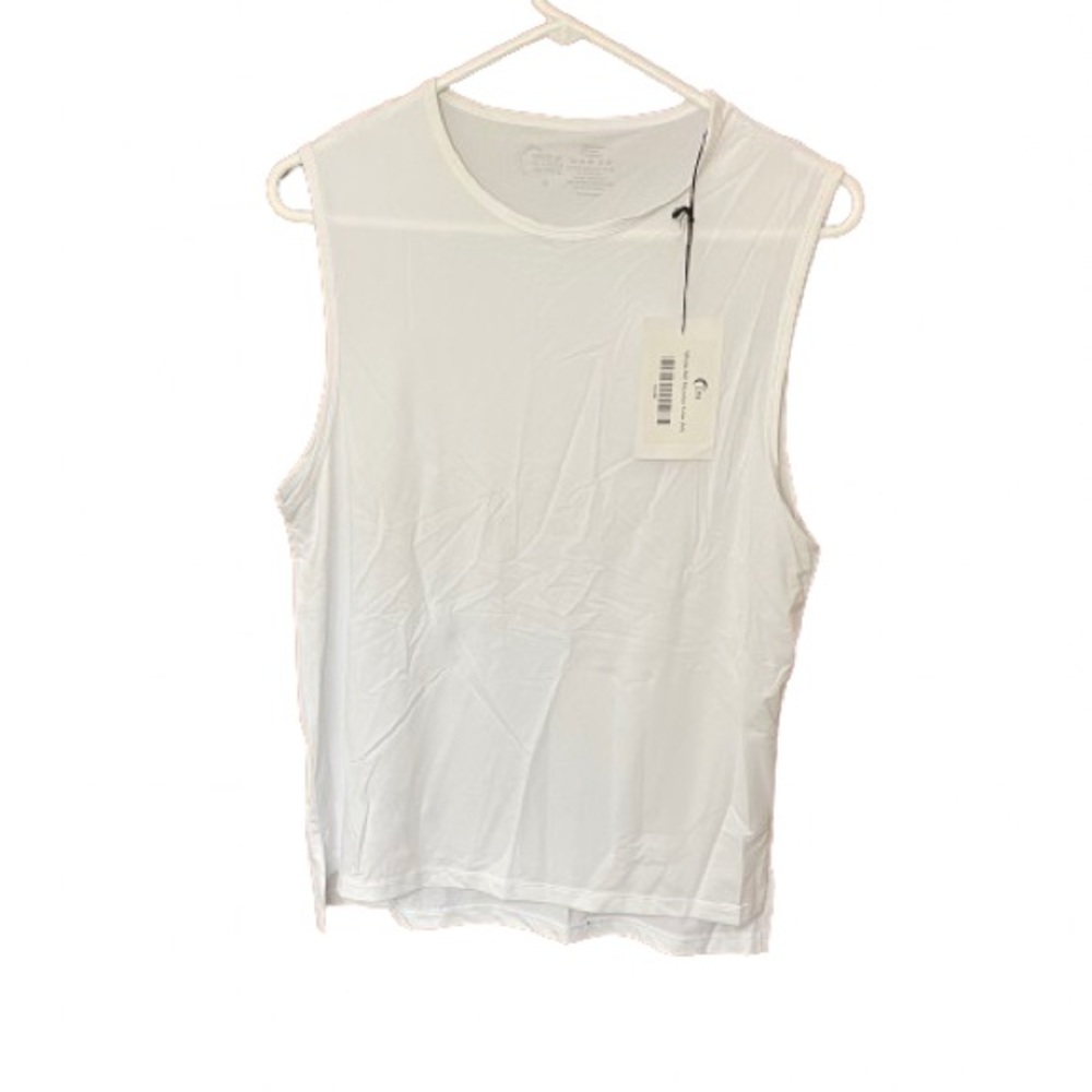 Zyia White Slit Muscle Tank Medium NWT